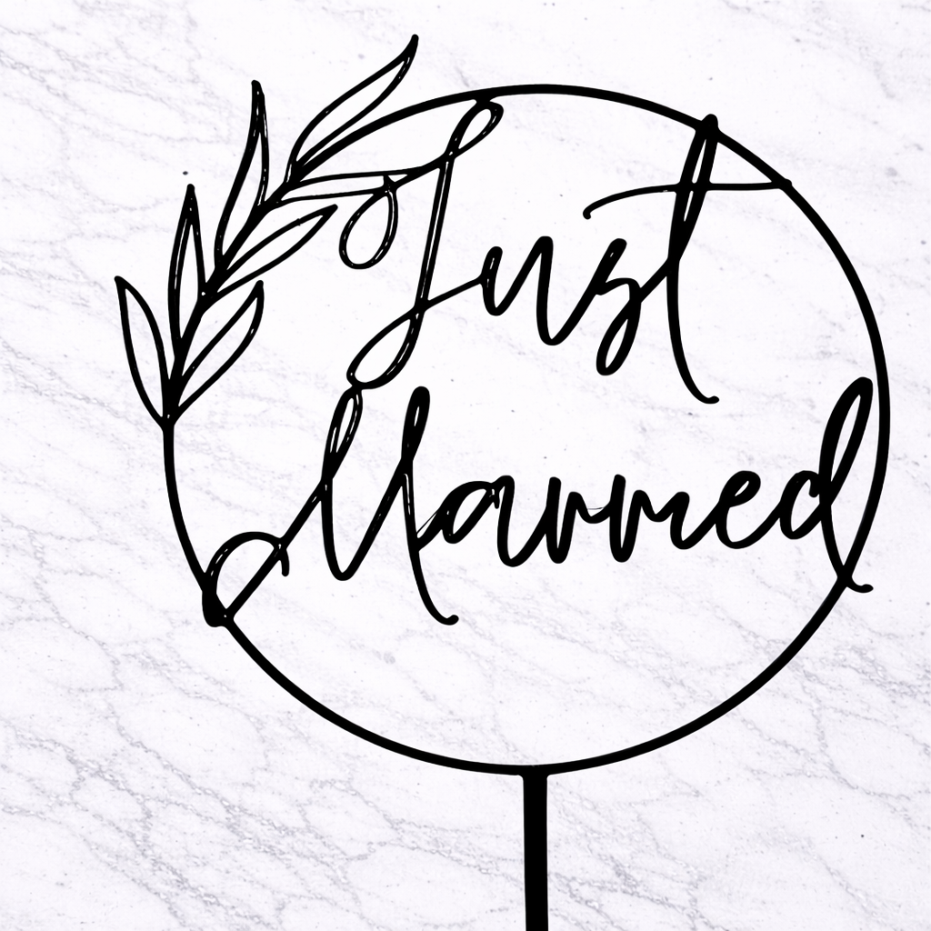 Just Married Wedding Cake topper