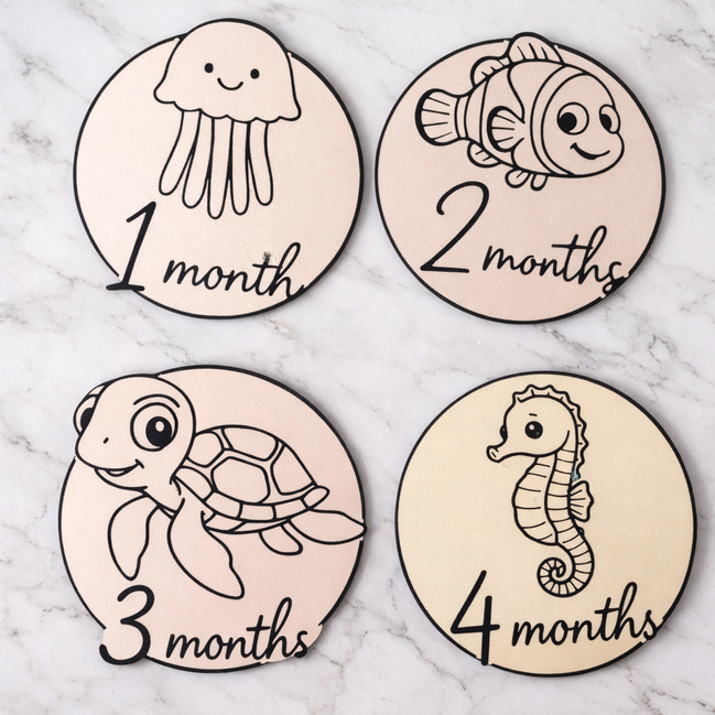 Baby milestones - Sea edition 1-4 months