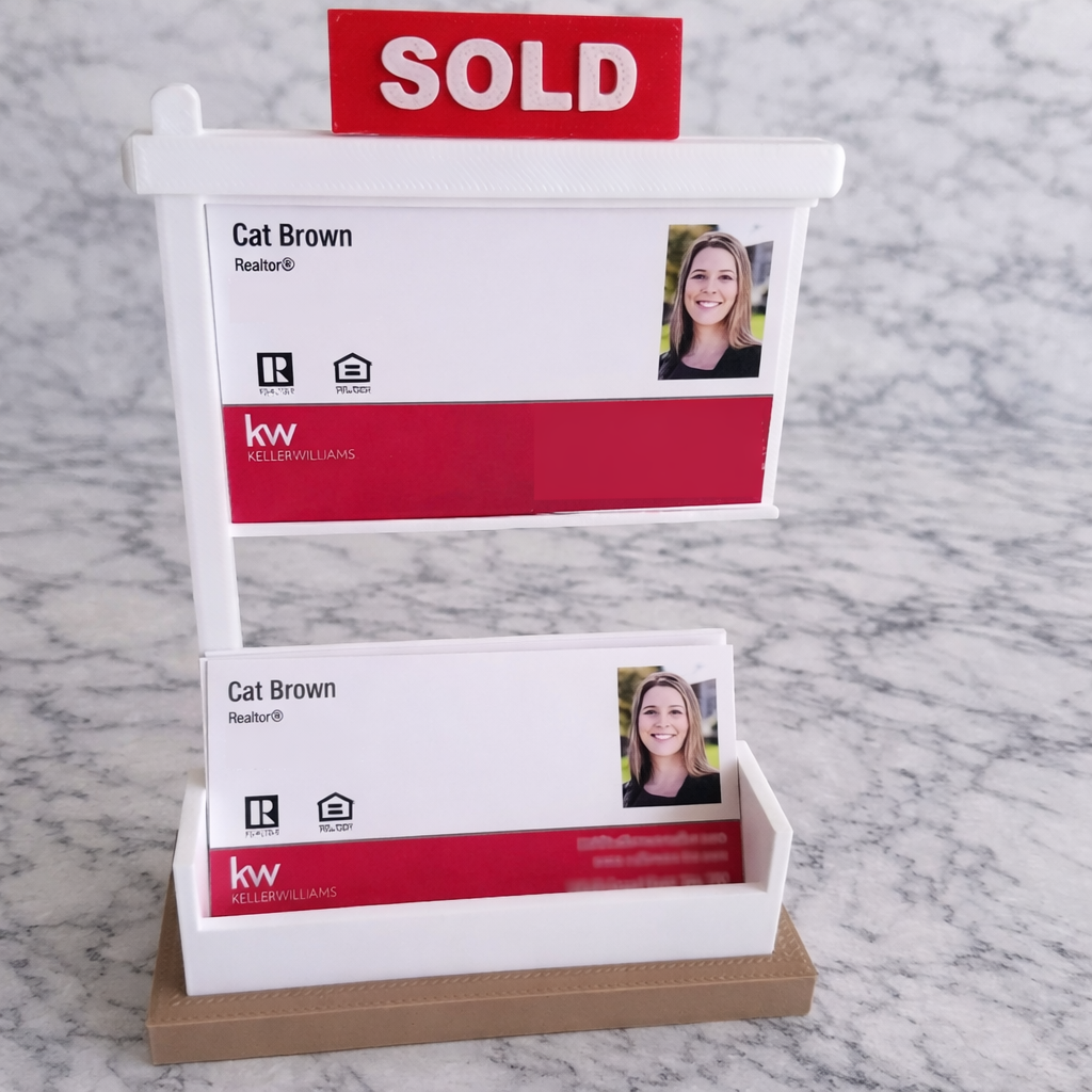 SOLD business card holder