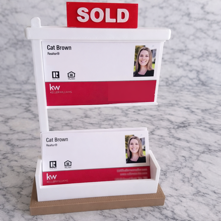 SOLD business card holder