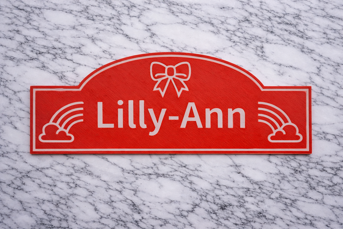 Rainbow Girls door sign name