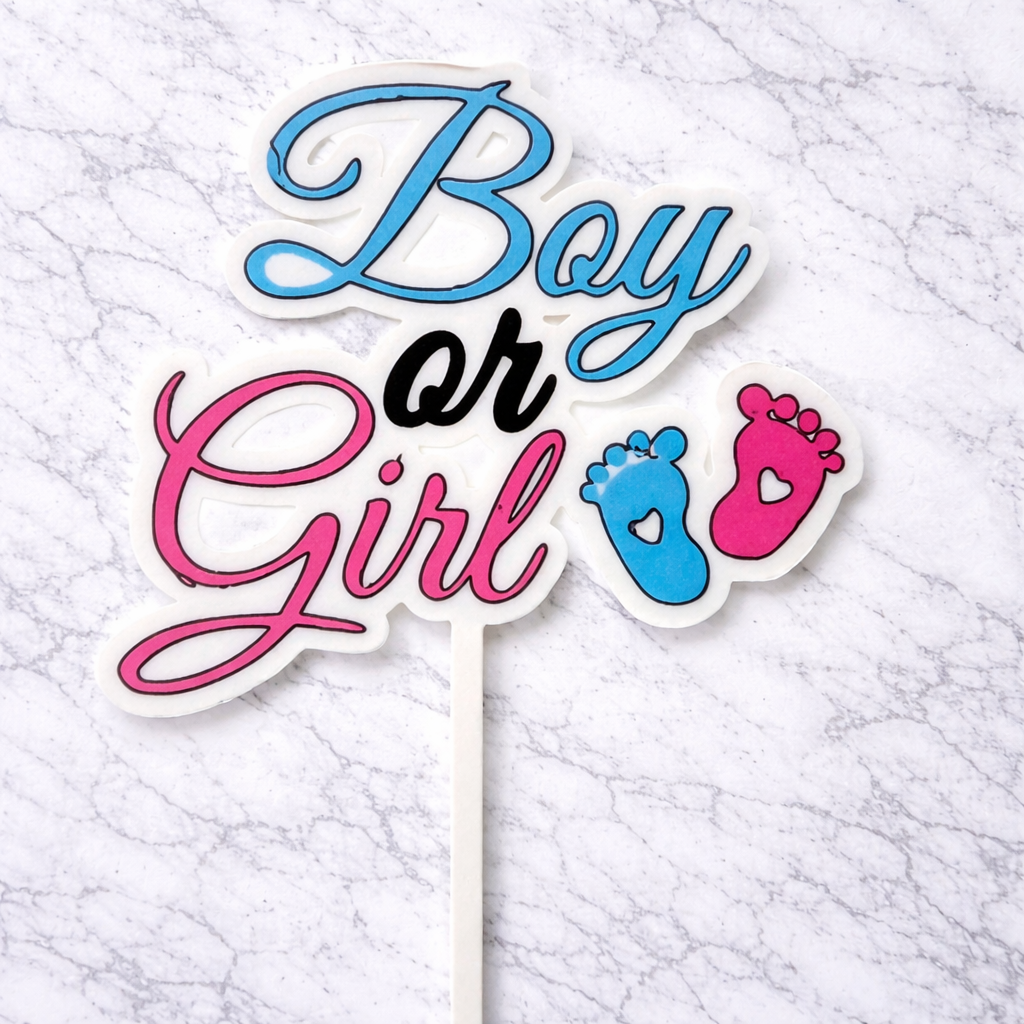 Boy or Girl cake topper