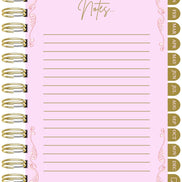 Digital 2026 monthly planner in pink