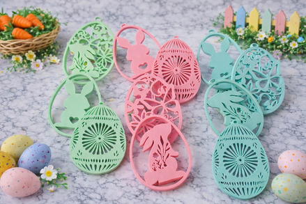 Decorative Easter Egg Ornaments – Set of 4