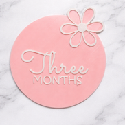 Baby Girl Month Milestone - flowers