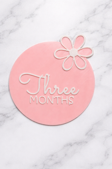 Baby Girl Month Milestone - flowers