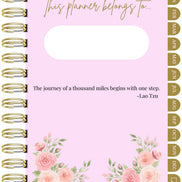 Digital 2026 monthly planner in pink