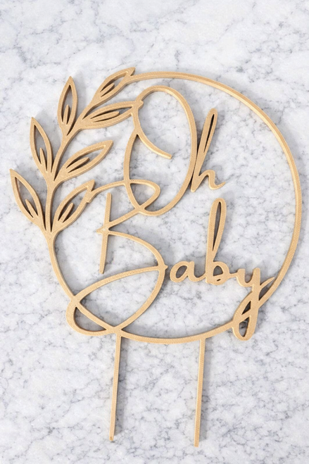 Oh baby cupcake topper