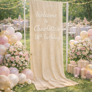 Personalised Fabric Backdrop with Decal