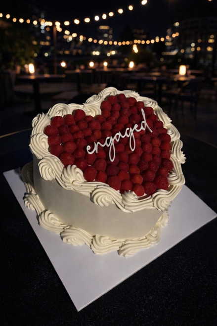 Engaged cake topper