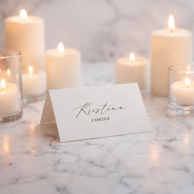 Elegant Personalised Place Cards
