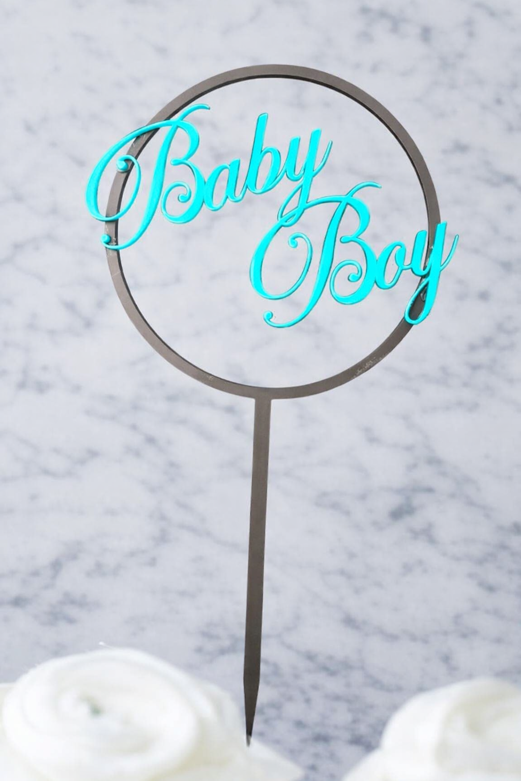Baby boy cupcake topper