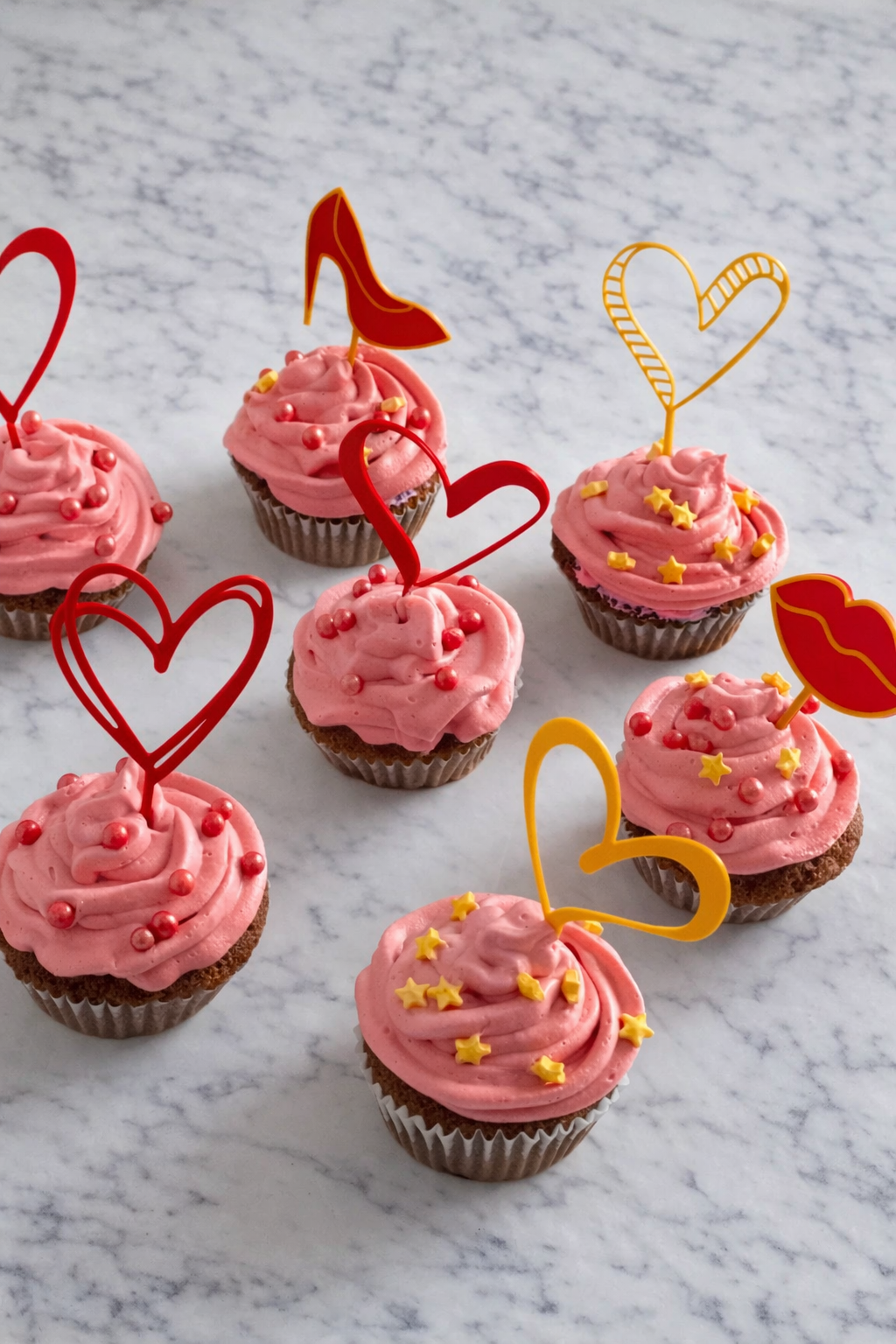 LOVE cupcake toppers