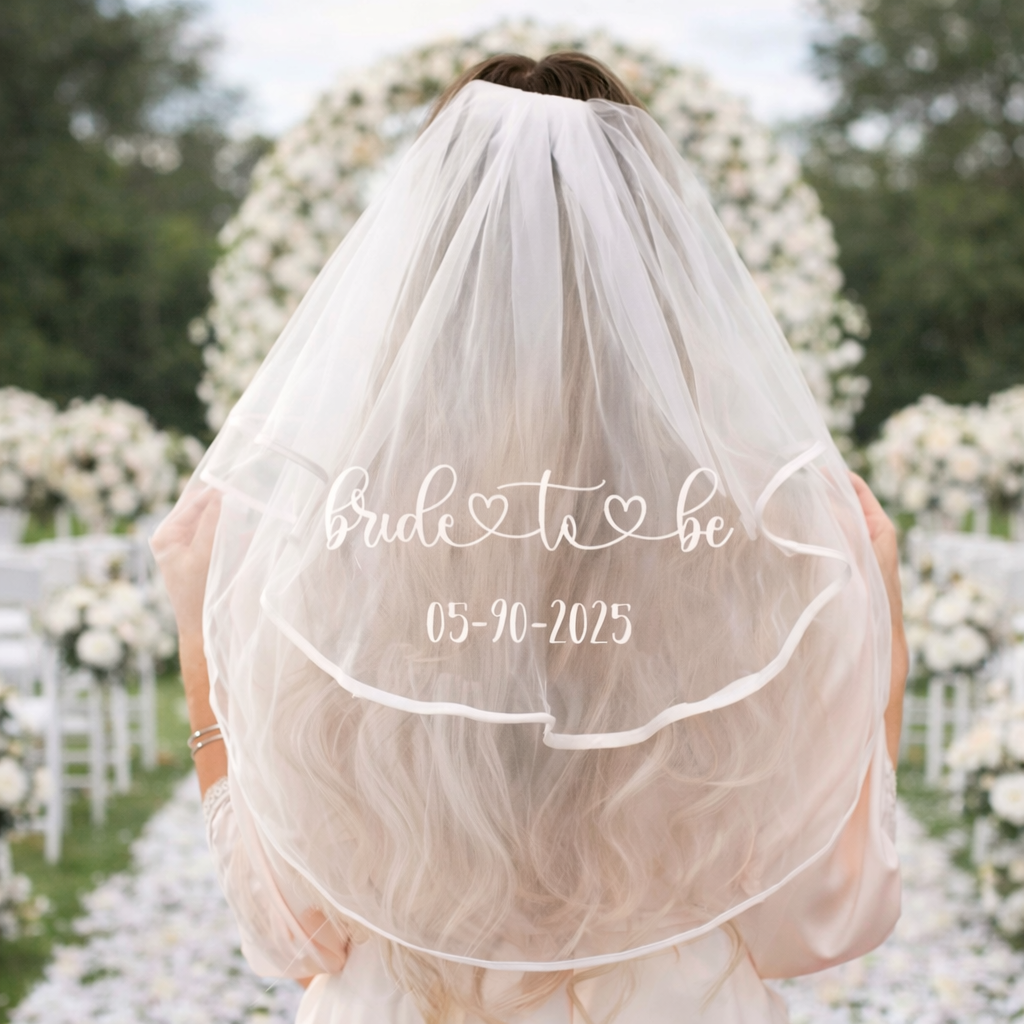 Personalised bride to be veil