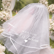 Personalised bride to be veil