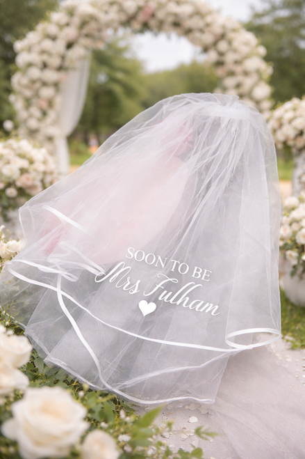 Personalised bride to be veil