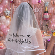 Personalised bride to be veil