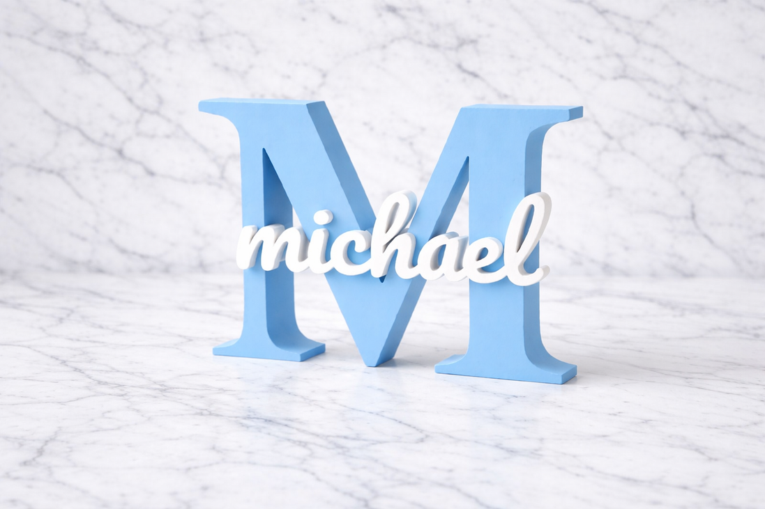 Personalised Initial & Name Freestanding Sign