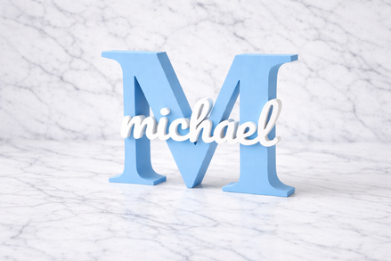 Personalised Initial & Name Freestanding Sign
