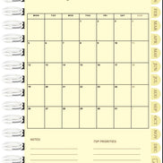 Digital 2026 monthly planner in yellow