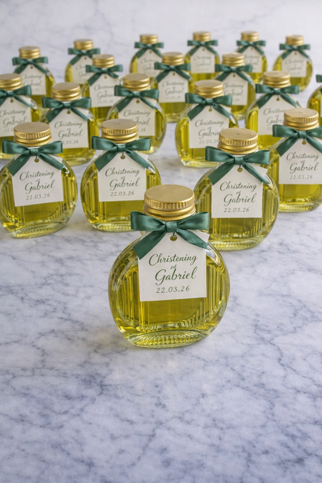 Bomboniere glass bottle favors