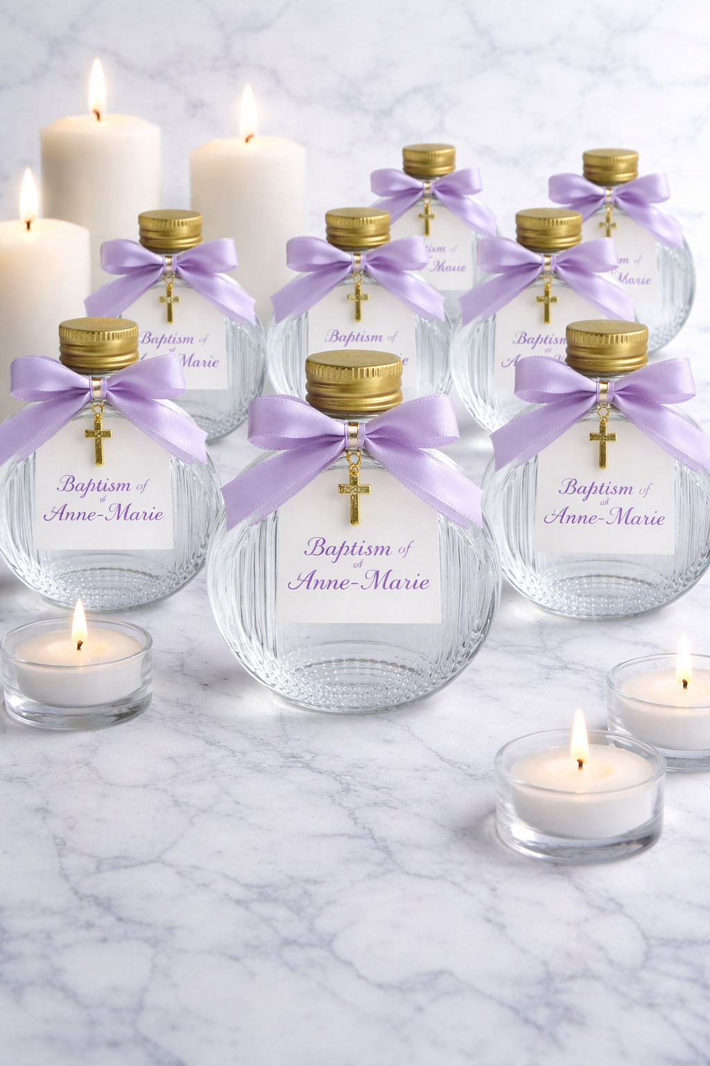 Bomboniere glass bottle favors