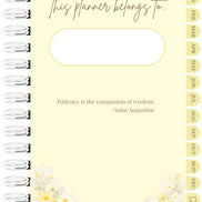 Digital 2026 monthly planner in yellow